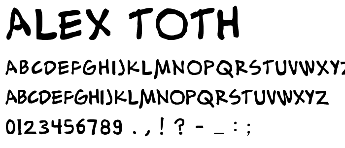 Alex Toth font